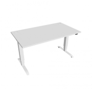 Pracovný stôl Motion, ZO, 3S, 140x61 - 128x80 cm, biela/biela