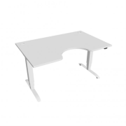 Pracovný stôl Motion Ergo, ZO, 3S, 140x61-128,x90 cm, biela/biela