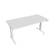 Pracovný stôl Motion, ZO, 3S, 160x61 - 128x80 cm, biela/biela