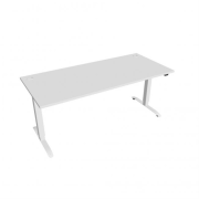 Pracovný stôl Motion, ZO, 2S, 180x70,5-120,5x80 cm, biela/biela