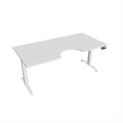 Pracovný stôl Motion Ergo, PO, 2S, 180x70,5-120,5x90 cm, biela/biela