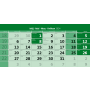Nástenný kalendár trojmesačný zelený so špirálou 2024