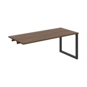 Rokovací stôl UNI O, k pozdĺ. reťazeniu, 180x75,5x80 cm, orech/čierna