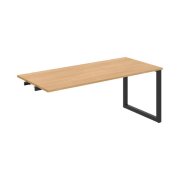 Rokovací stôl UNI O, k pozdĺ. reťazeniu, 180x75,5x80 cm, dub/čierna