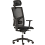 Kancelárska stolička GAME Šéf SYN čierna (Bombay 02) + PDH nastaviteľný + podrúčky P44
