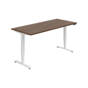 Pracovný stôl RUN, PO, 3S, 180x64,5-130,5x80 cm, orech/biela