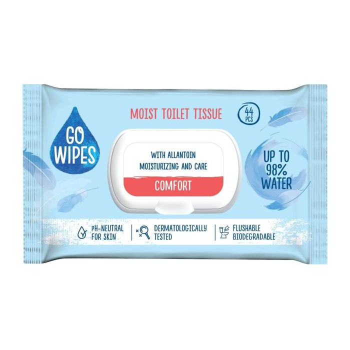 Vlhčený toaletný papier Comfort, s alantoínom s upokojujúcim účinkom