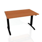 Pracovný stôl Motion, ZO, 2S, 160x70,5-120,5x80 cm, čerešňa/čierna