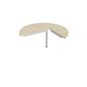 Doplnkový stôl Cross, ľavý, 120x75,5x(80x60) cm, agát/kov