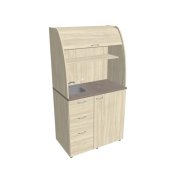 Kuchynka s drezom, batériou a chladničkou ľavá, 100x189,1x60 cm, agát/agát