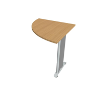 Doplnkový stôl Cross, ľavý, 80x75,5x80 cm, buk/kov