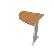 Doplnkový stôl Cross, ľavý, 80x75,5x80 cm, jelša/kov