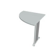 Doplnkový stôl Flex, ľavý, 80x75,5x80 cm, sivá/kov