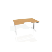 Pracovný stôl Motion Ergo, PO, 2S, 140x70,5-120,5x90 cm, buk/biela