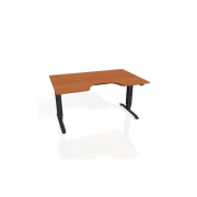 Pracovný stôl Motion Ergo, ZO, 3S, 140x61-128,x90 cm, čerešňa/čierna