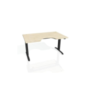 Pracovný stôl Motion Ergo, ZO, 2S, 160x70,5-120,5x90 cm, agát/čierna