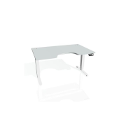 Pracovný stôl Motion Ergo, PO, 3S, 160x61-128x90 cm, sivá/biela