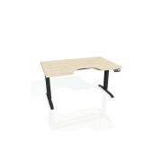 Pracovný stôl Motion Ergo, PO, 2S, 180x70,5-120,5x90 cm, agát/čierna