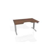 Pracovný stôl Motion Ergo, PO, 3S, 180x61-128x90 cm, orech/sivá