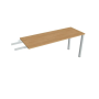 Pracovný stôl Uni, reťaziaci, 160x75,5x60 cm, dub/sivá