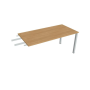 Pracovný stôl Uni, reťaziaci, 160x75,5x80 cm, dub/sivá