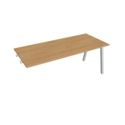 Rokovací stôl UNI A, k pozdĺ. reťazeniu, 180x75,5x80 cm, dub/sivá