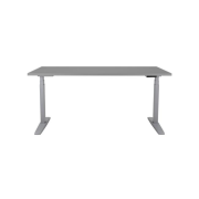 Výškovo nastaviteľný stôl BASIC, 2-motorový, 160x80 cm, podnož sivá + doska sivá