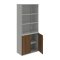 Policová skriňa Strong, 80x192x40 cm, orech/sivá