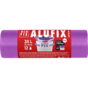 Vrecia na odpad zaťahovacie Elastic FIX LDPE 53x60cm 35 ℓ/12pcs fialové