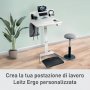 Stolný organizér dierovaný Leitz Ergo s držiakom na notebook, biely