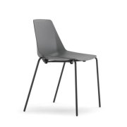 Jedálenská stolička Com, nohy čierne RAL9017, sivá antracit RAL 7011