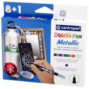 Sada popisovačov Centropen 2738 Decor Pen Metallic • sada 9 ks