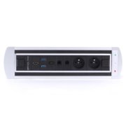 Zásuvkový elektr. otočný panel Vault 012, strieborný