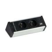 Zásuvkový pevný panel na hranu stola PECZ B 002