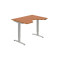Pracovný stôl Motion Ergo, PO, 2S, 120x70,5-120,5x90 cm, čerešňa/sivá