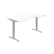 Pracovný stôl Motion Ergo, ZO, 2S, 160x70,5-120,5x90 cm, biela/sivá