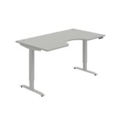 Pracovný stôl Motion Ergo, PO, 2S, 160x70,5-120,5x90 cm, sivá/sivá