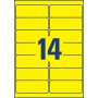 Etikety Avery odnímateľné 99,1x38,1 mm neónové žlté