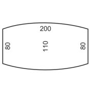 Rokovací stôl Gate, 200x75,5x110 cm, dub/dub