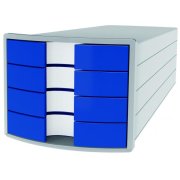 Zásuvkový box Impuls sivý/modrý